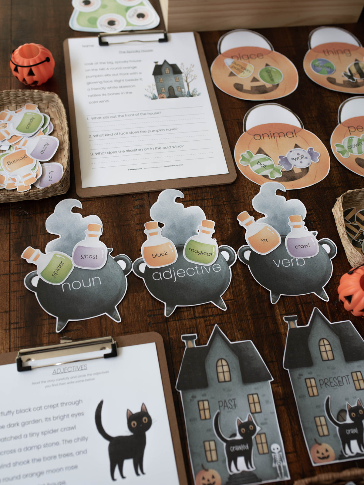 HALLOWEEN GRAMMAR PACK | COMPREHENSION | LANGUAGE ARTS