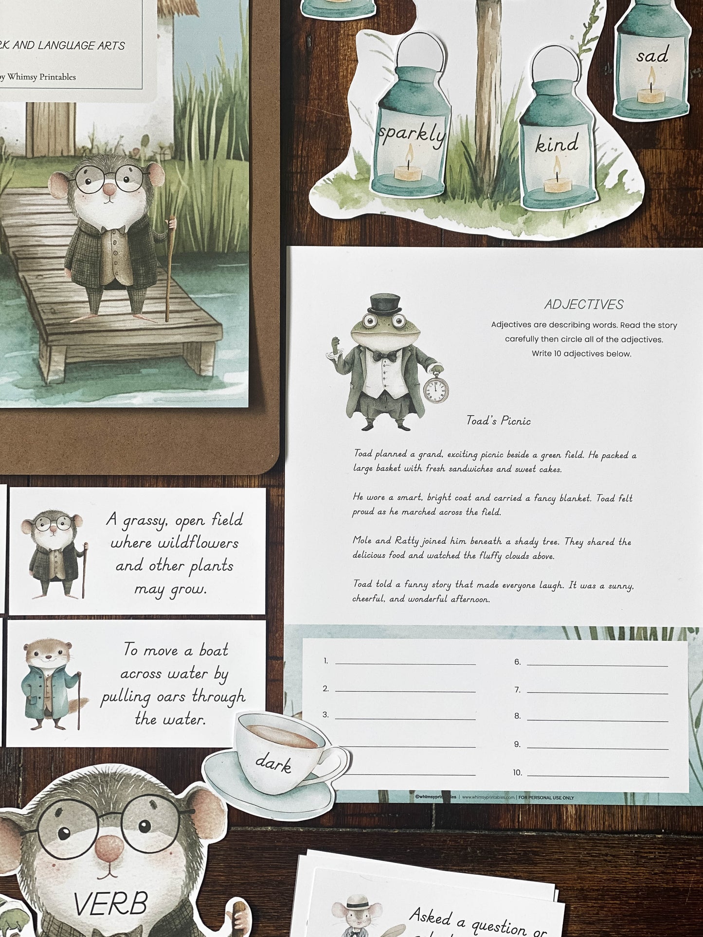 THE WIND IN THE WILLOWS CHARLOTTE MASON COPYWORK AND LANGUAGE ARTS PACK