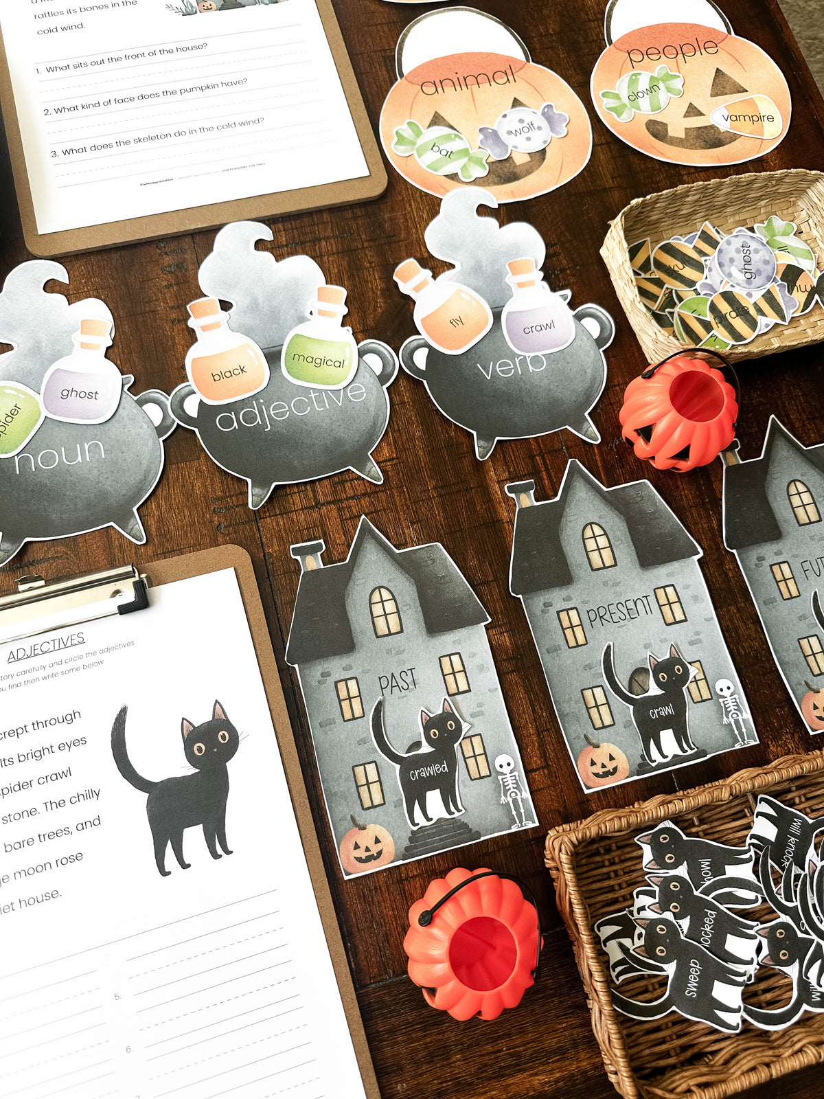 HALLOWEEN GRAMMAR PACK | COMPREHENSION | LANGUAGE ARTS