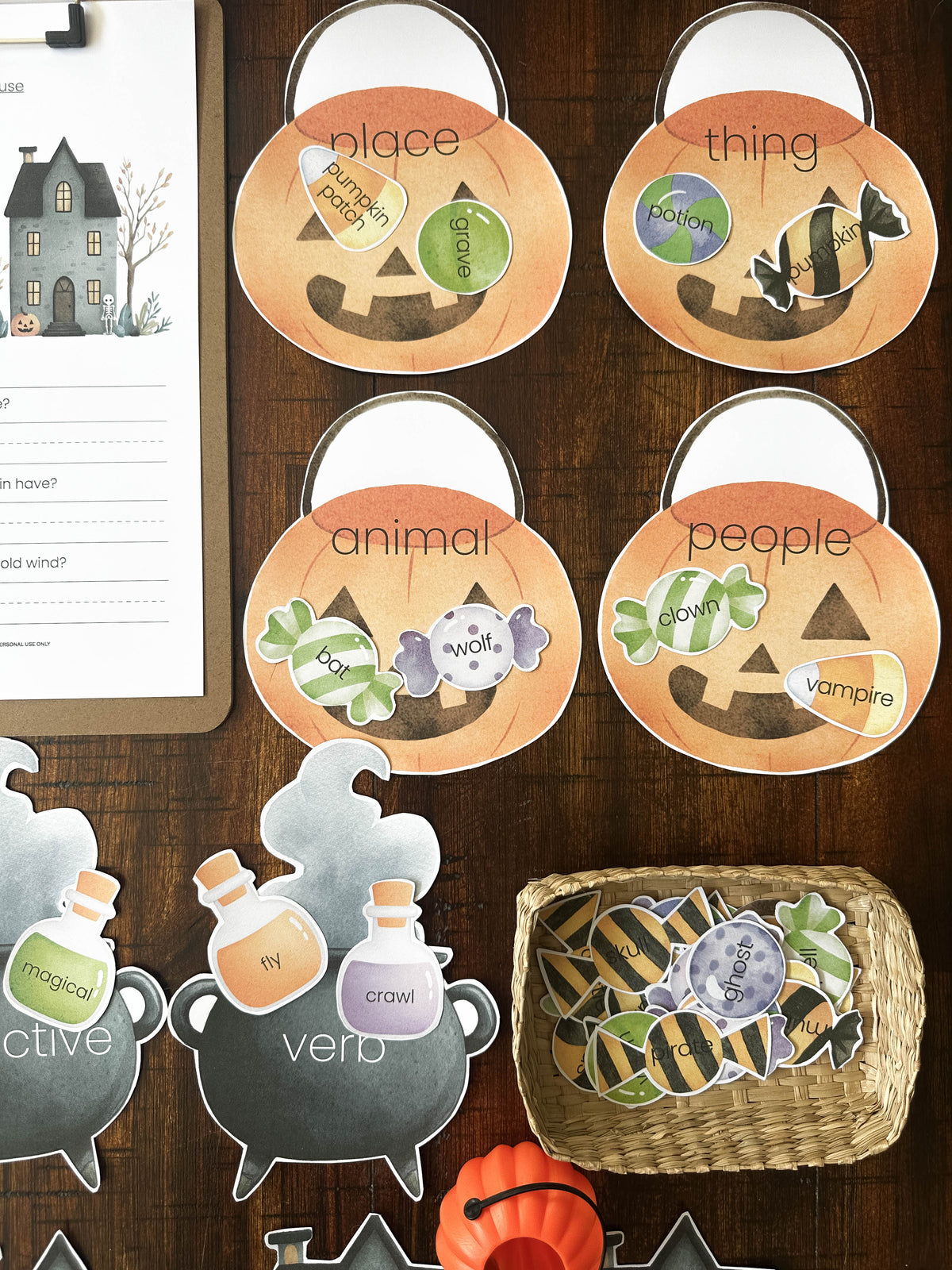HALLOWEEN GRAMMAR PACK | COMPREHENSION | LANGUAGE ARTS