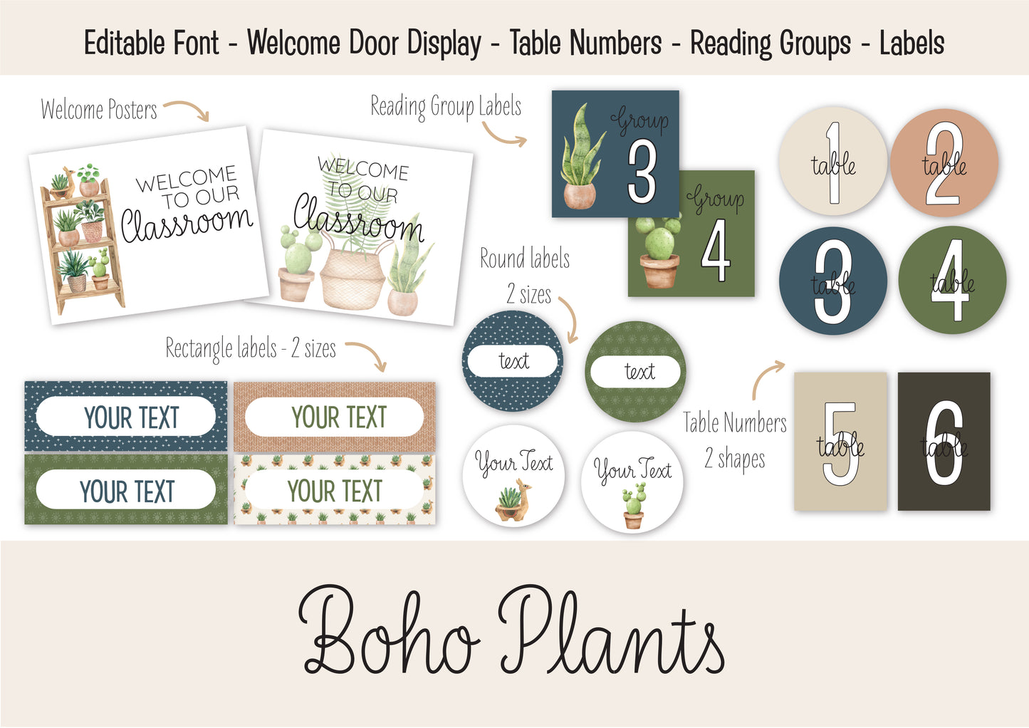 BOHO PLANTS CLASSROOM BUNDLE