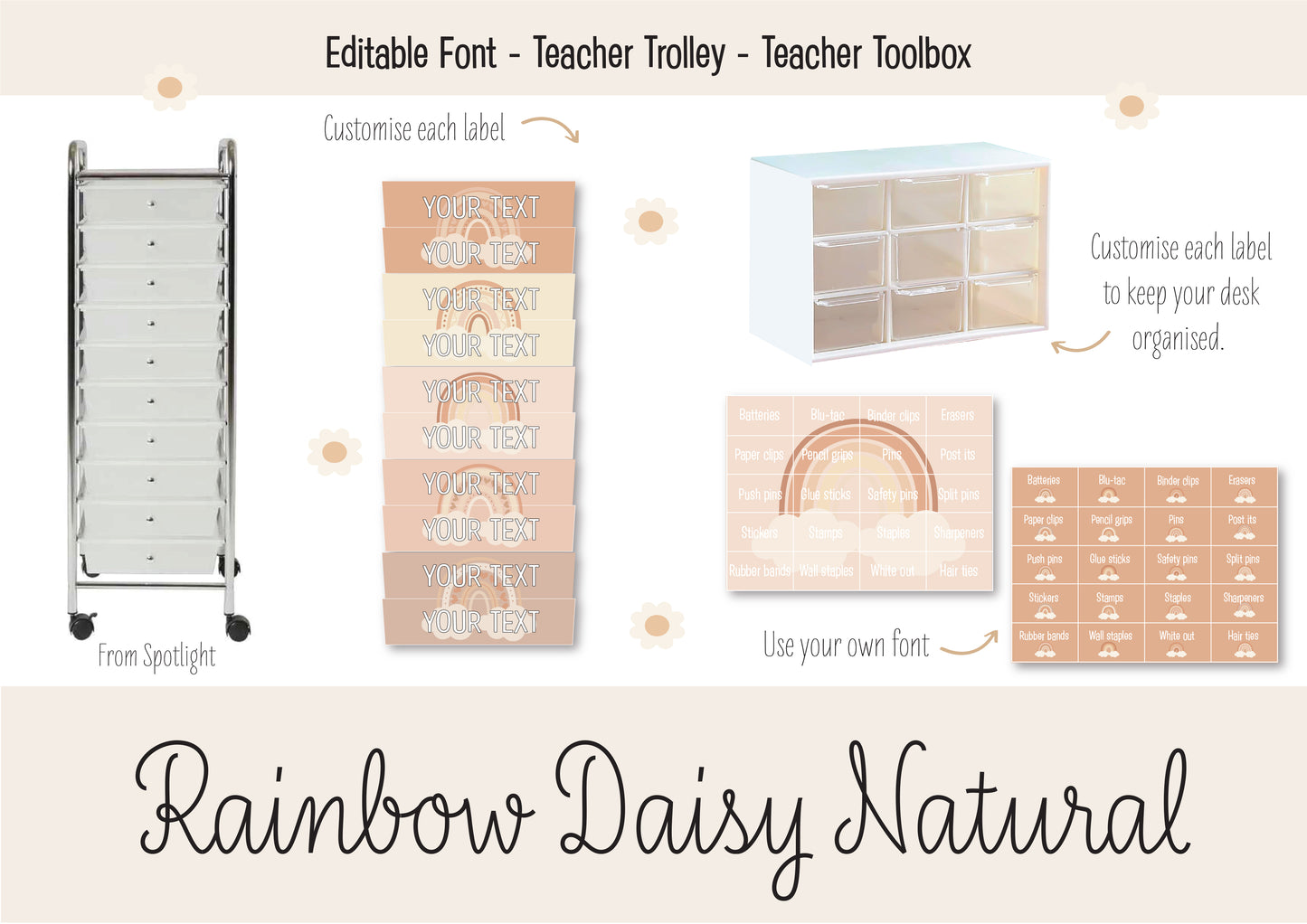RAINBOW DAISY NATURAL CLASSROOM BUNDLE