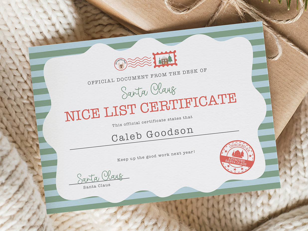 PERSONALISED LETTER FROM SANTA CLAUS