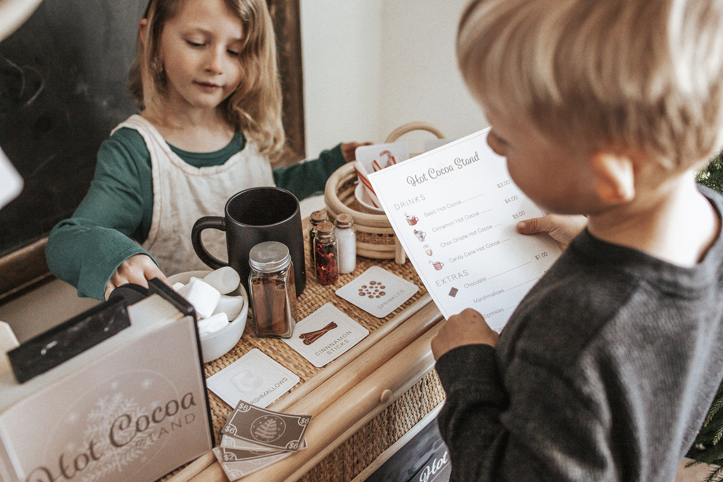 HOT COCOA STAND CHRISTMAS  DRAMATIC PLAY SET