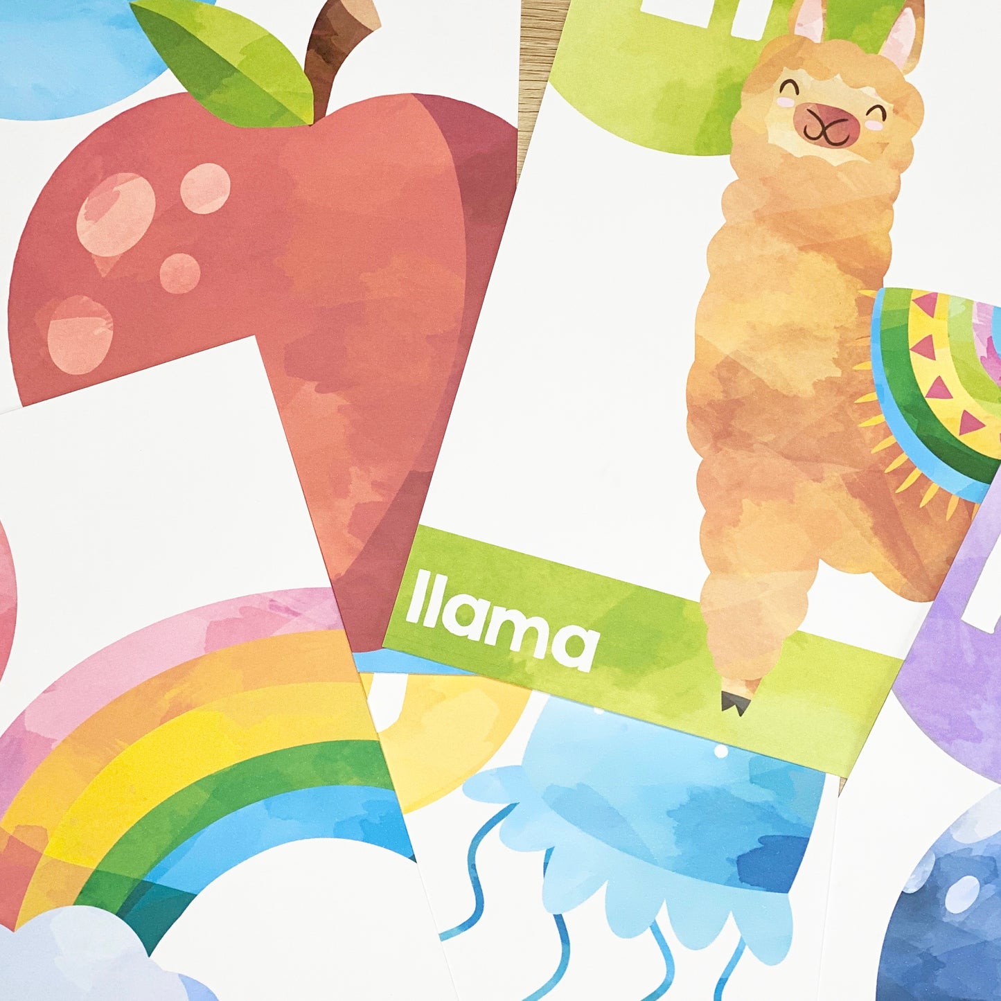 RAINBOW WATERCOLOUR ALPHABET POSTERS