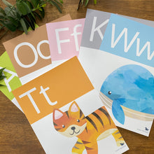 Load image into Gallery viewer, WATERCOLOUR ALPHABET POSTERS
