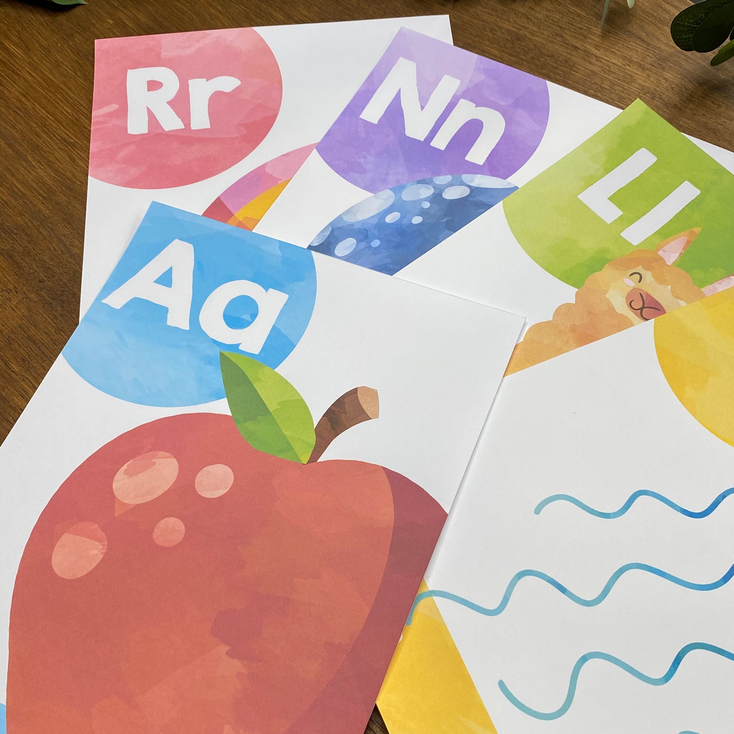 RAINBOW WATERCOLOUR ALPHABET POSTERS